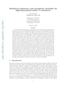 Statistical consistency and asymptotic normality for high-dimensional
  robust M-estimators