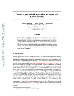 Passing Expectation Propagation Messages with Kernel Methods