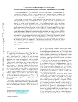 Characterizing the Google Books corpus: Strong limits to inferences of
  socio-cultural and linguistic evolution