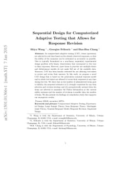 Sequential Design for Computerized Adaptive Testing that Allows for
  Response Revision