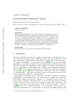 Equitability of Dependence Measure