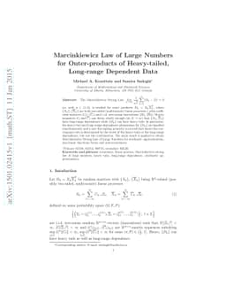 Marcinkiewicz Law of Large Numbers for Outer-products of Heavy-tailed,
  Long-range Dependent Data