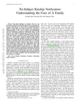 Tri-Subject Kinship Verification: Understanding the Core of A Family