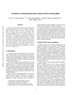 DeepHash: Getting Regularization, Depth and Fine-Tuning Right