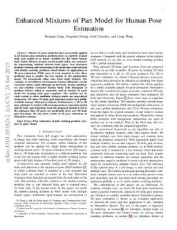 Enhanced Mixtures of Part Model for Human Pose Estimation