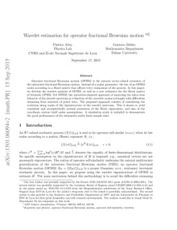 Wavelet estimation for operator fractional Brownian motion
