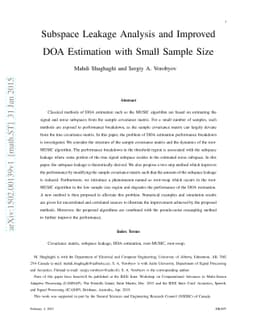 Subspace Leakage Analysis and Improved DOA Estimation with Small Sample
  Size