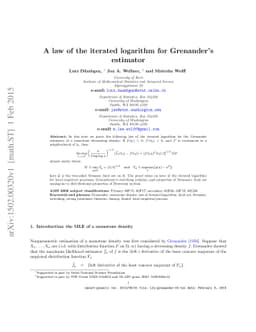 A law of the iterated logarithm for Grenander's estimator