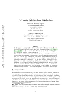 Polynomial Eulerian shape distributions