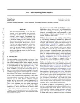 Text Understanding from Scratch