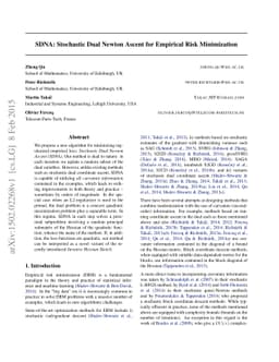 SDNA: Stochastic Dual Newton Ascent for Empirical Risk Minimization