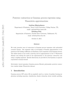 Posterior contraction in Gaussian process regression using Wasserstein
  approximations