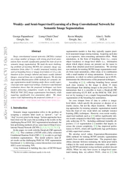 Weakly- and Semi-Supervised Learning of a DCNN for Semantic Image
  Segmentation