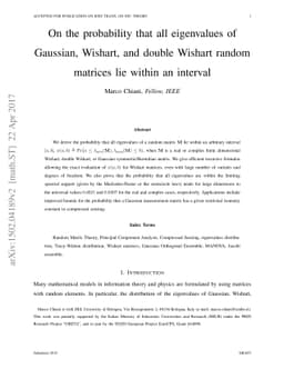 On the probability that all eigenvalues of Gaussian, Wishart, and double
  Wishart random matrices lie within an interval