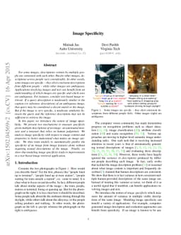 Image Specificity