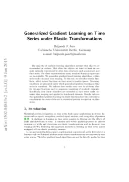 Generalized Gradient Learning on Time Series under Elastic
  Transformations