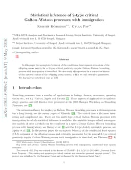 Statistical inference of 2-type critical Galton-Watson processes with
  immigration