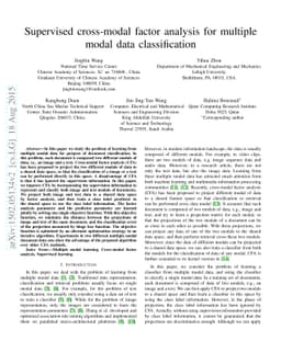Supervised cross-modal factor analysis for multiple modal data
  classification