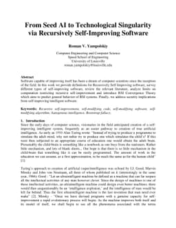 From Seed AI to Technological Singularity via Recursively Self-Improving
  Software