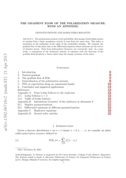 The gradient flow of the polarization measure. With an appendix