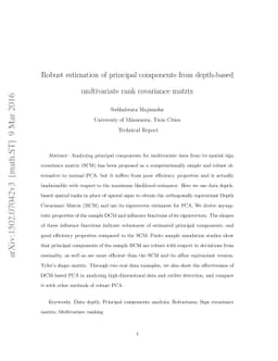 Robust estimation of principal components from depth-based multivariate
  rank covariance matrix