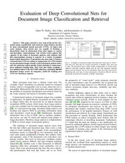Evaluation of Deep Convolutional Nets for Document Image Classification
  and Retrieval