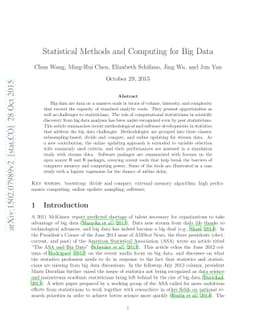 Statistical Methods and Computing for Big Data