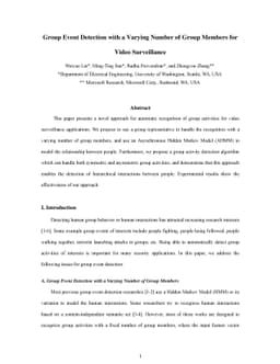 Group Event Detection with a Varying Number of Group Members for Video
  Surveillance