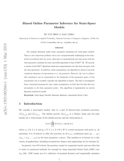 Biased Online Parameter Inference for State-Space Models