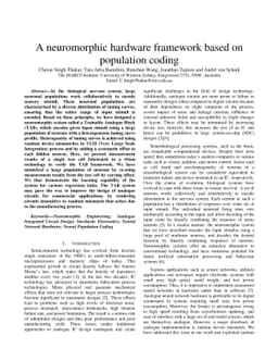 A neuromorphic hardware framework based on population coding