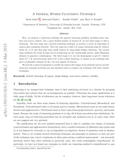 A General Hybrid Clustering Technique