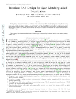 Invariant EKF Design for Scan Matching-aided Localization