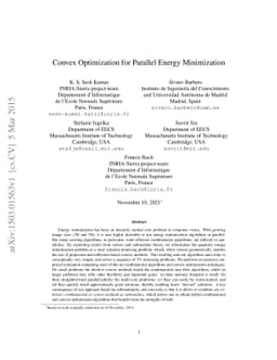 Convex Optimization for Parallel Energy Minimization