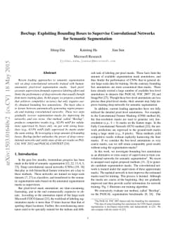 BoxSup: Exploiting Bounding Boxes to Supervise Convolutional Networks
  for Semantic Segmentation