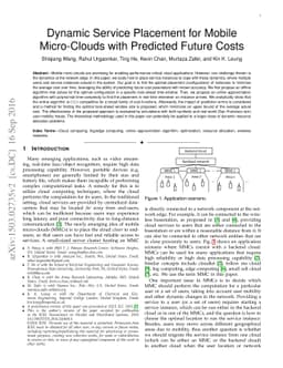Dynamic Service Placement for Mobile Micro-Clouds with Predicted Future
  Costs