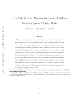 Kernel Meets Sieve: Post-Regularization Confidence Bands for Sparse
  Additive Model