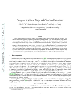 Compact Nonlinear Maps and Circulant Extensions