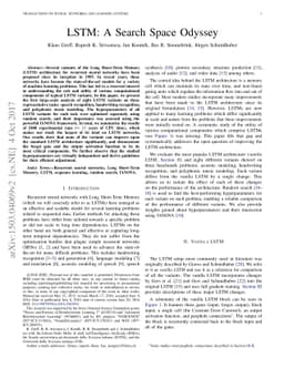 LSTM: A Search Space Odyssey