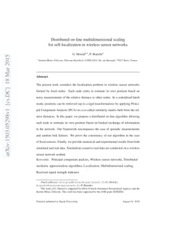 Distributed on-line multidimensional scaling for self-localization in
  wireless sensor networks