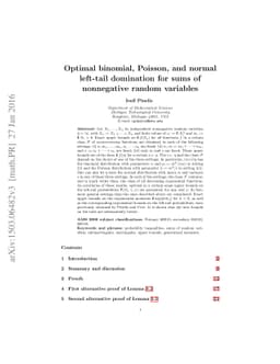 Optimal binomial, Poisson, and normal left-tail domination for sums of
  nonnegative random variables