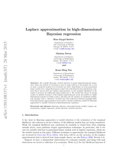 Laplace Approximation in High-dimensional Bayesian Regression
