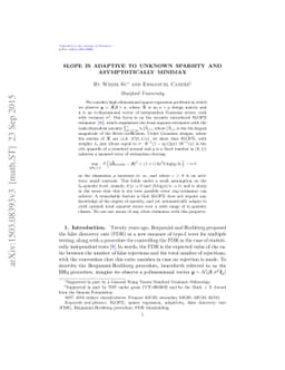 SLOPE is Adaptive to Unknown Sparsity and Asymptotically Minimax