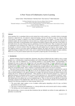 A New Vision of Collaborative Active Learning