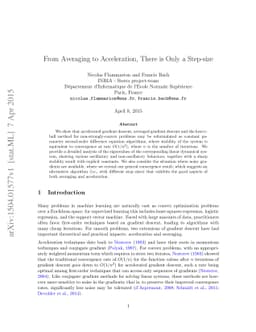 From Averaging to Acceleration, There is Only a Step-size