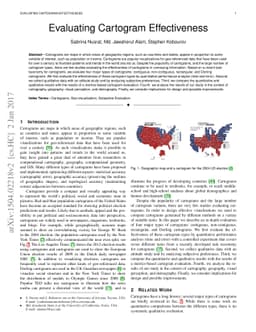 Evaluating Cartogram Effectiveness