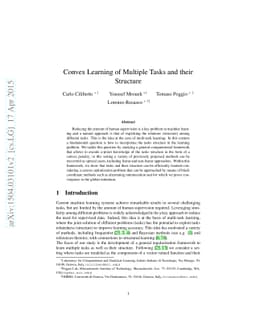 Convex Learning of Multiple Tasks and their Structure