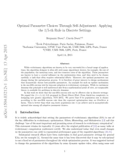 Optimal Parameter Choices Through Self-Adjustment: Applying the 1/5-th
  Rule in Discrete Settings