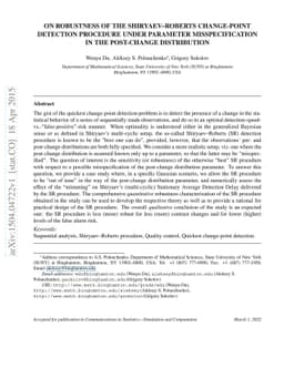 On Robustness of the Shiryaev-Roberts Procedure for Quickest
  Change-Point Detection under Parameter Misspecification in the Post-Change
  Distribution