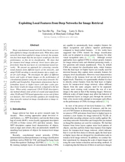 Exploiting Local Features from Deep Networks for Image Retrieval