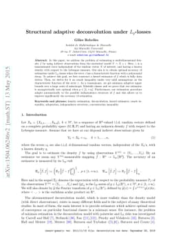 Structural adaptive deconvolution under $L_p$-losses
